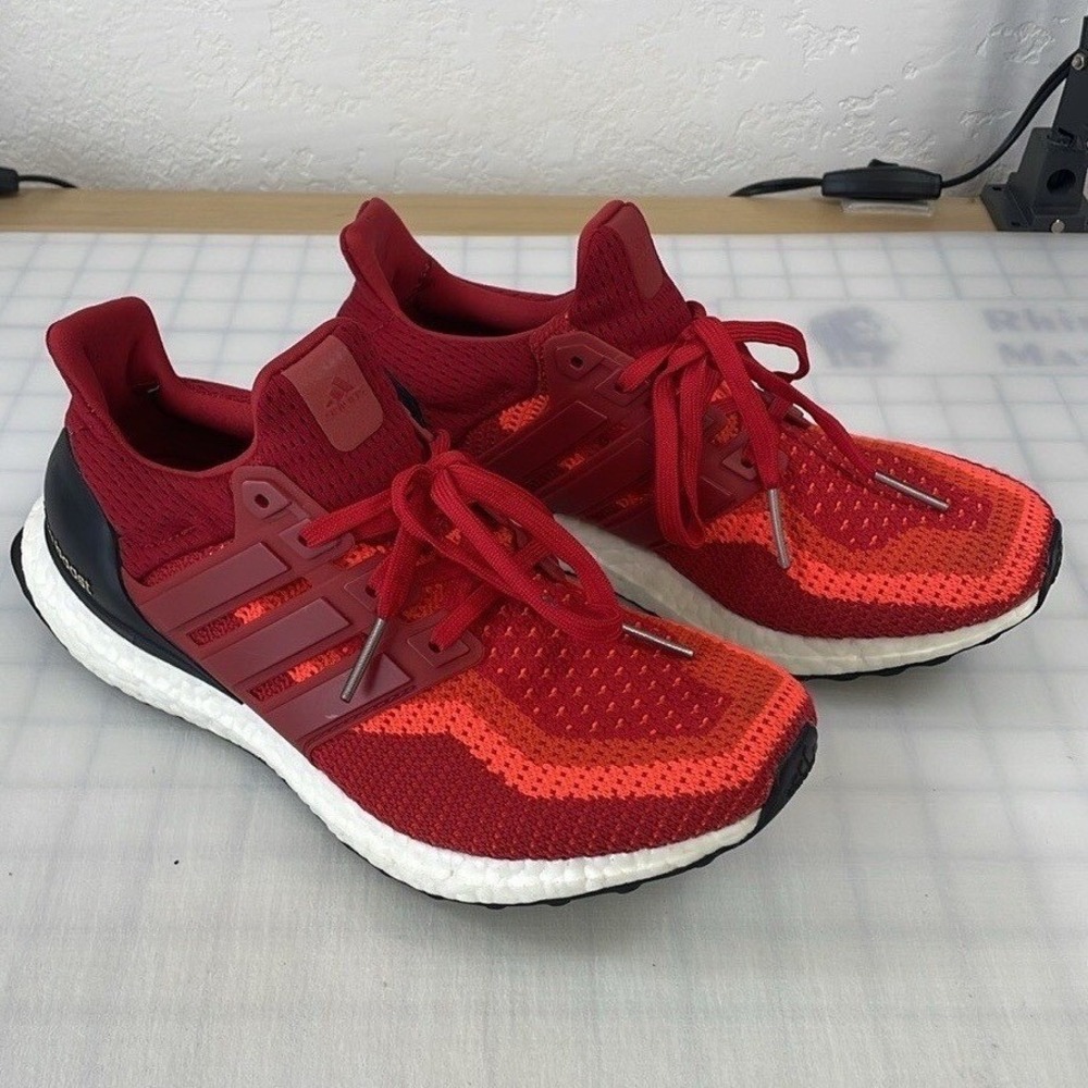 Adidas Ultra Boost 2.0 Mens Size 7 Red Solar Red Orange Gradient Running Shoes